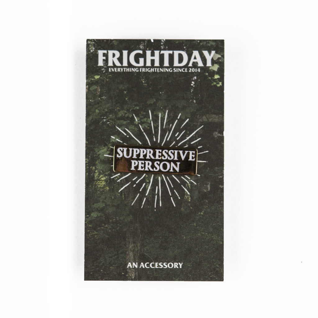 Suppressive Person Enamel Pin