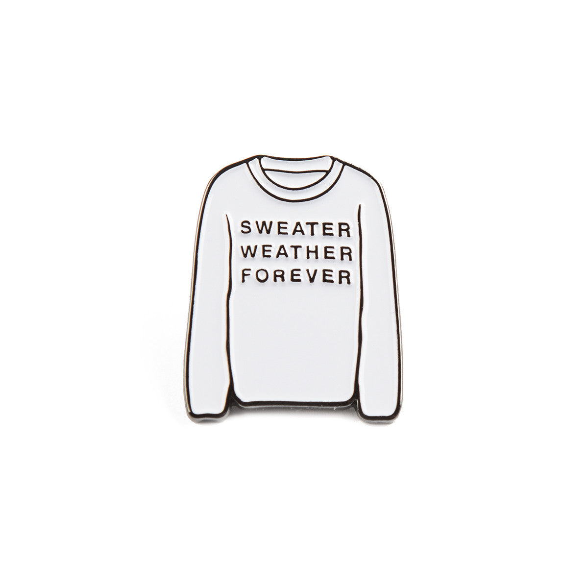 Sweater Weather Forever Enamel Pin (White)