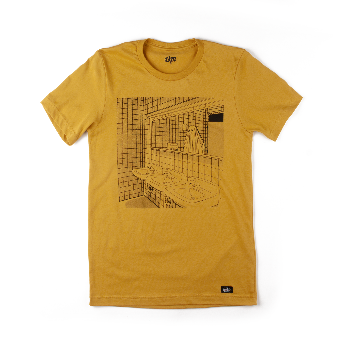 Bathroom Ghost Shirt (Mustard)