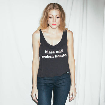 Blasé and Broken Hearted Tank (Charcoal)