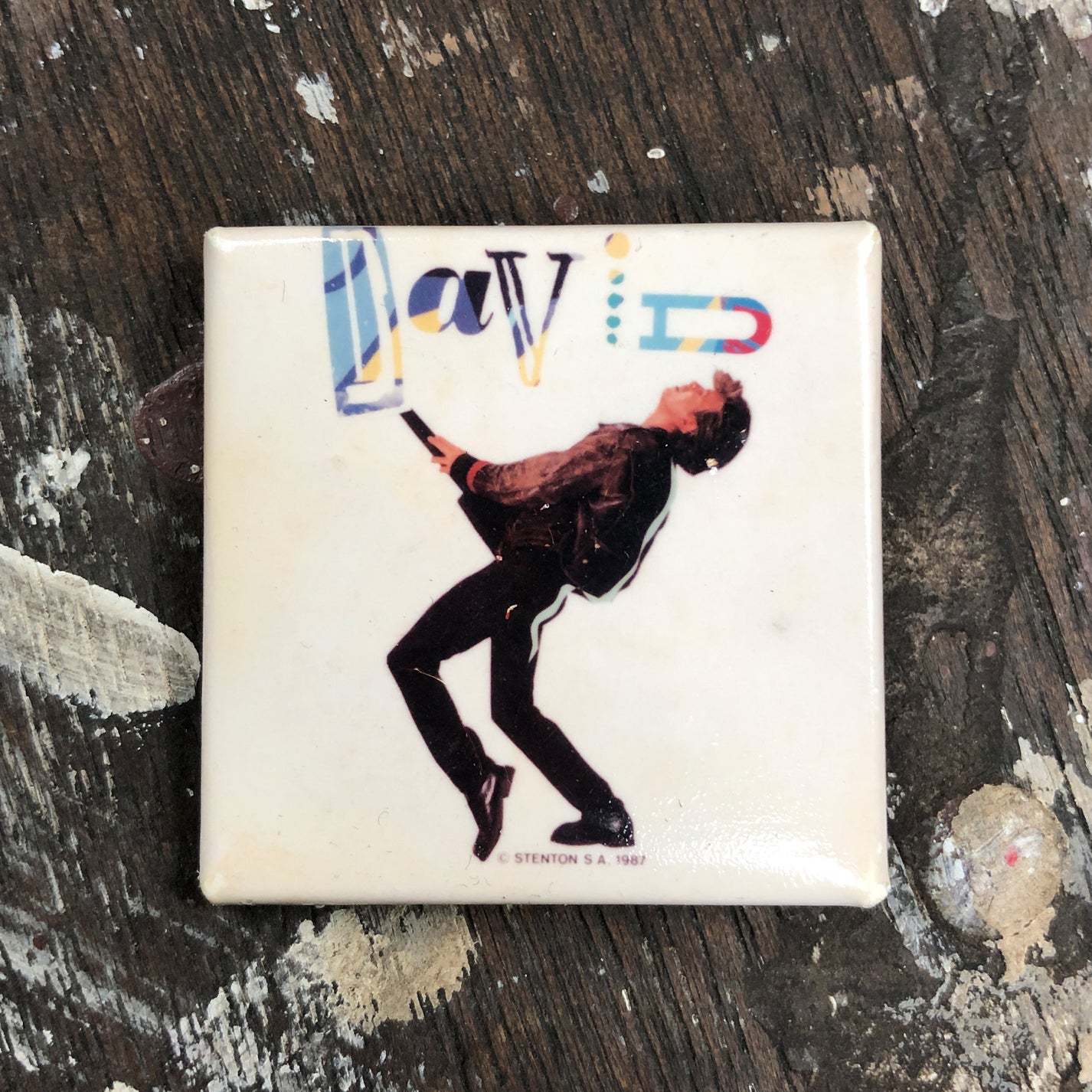 David Bowie "Glass Spider" World Tour Pin '87