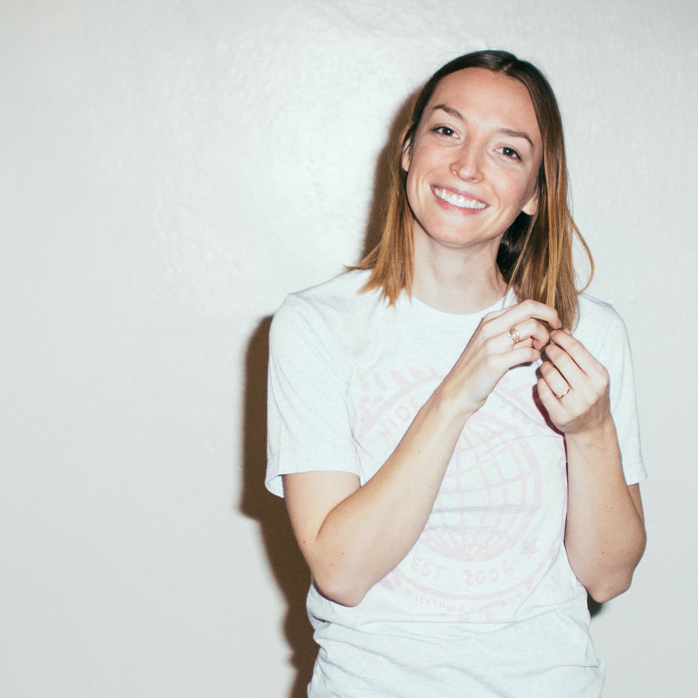 Skylar's Millennial Pink Logo Tee