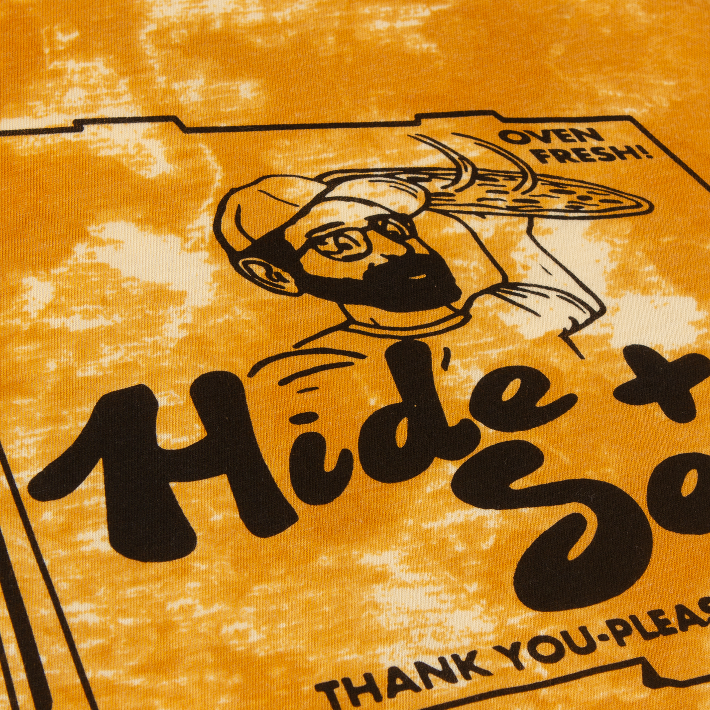 H&amp;S Pizza Box Shirt (Gold Tie Dyed)