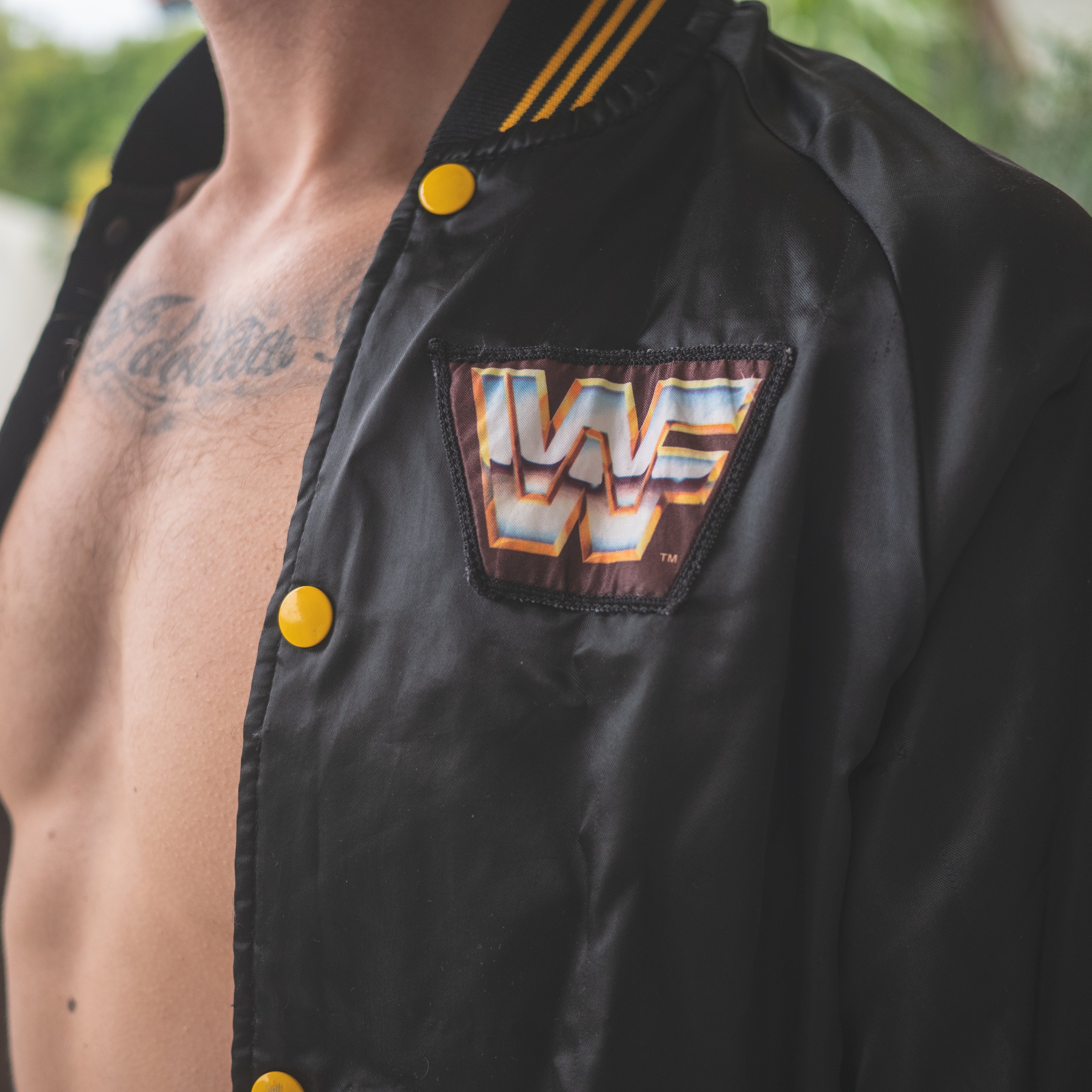 80s WWF Satin Jacket - Quiet Neighbor