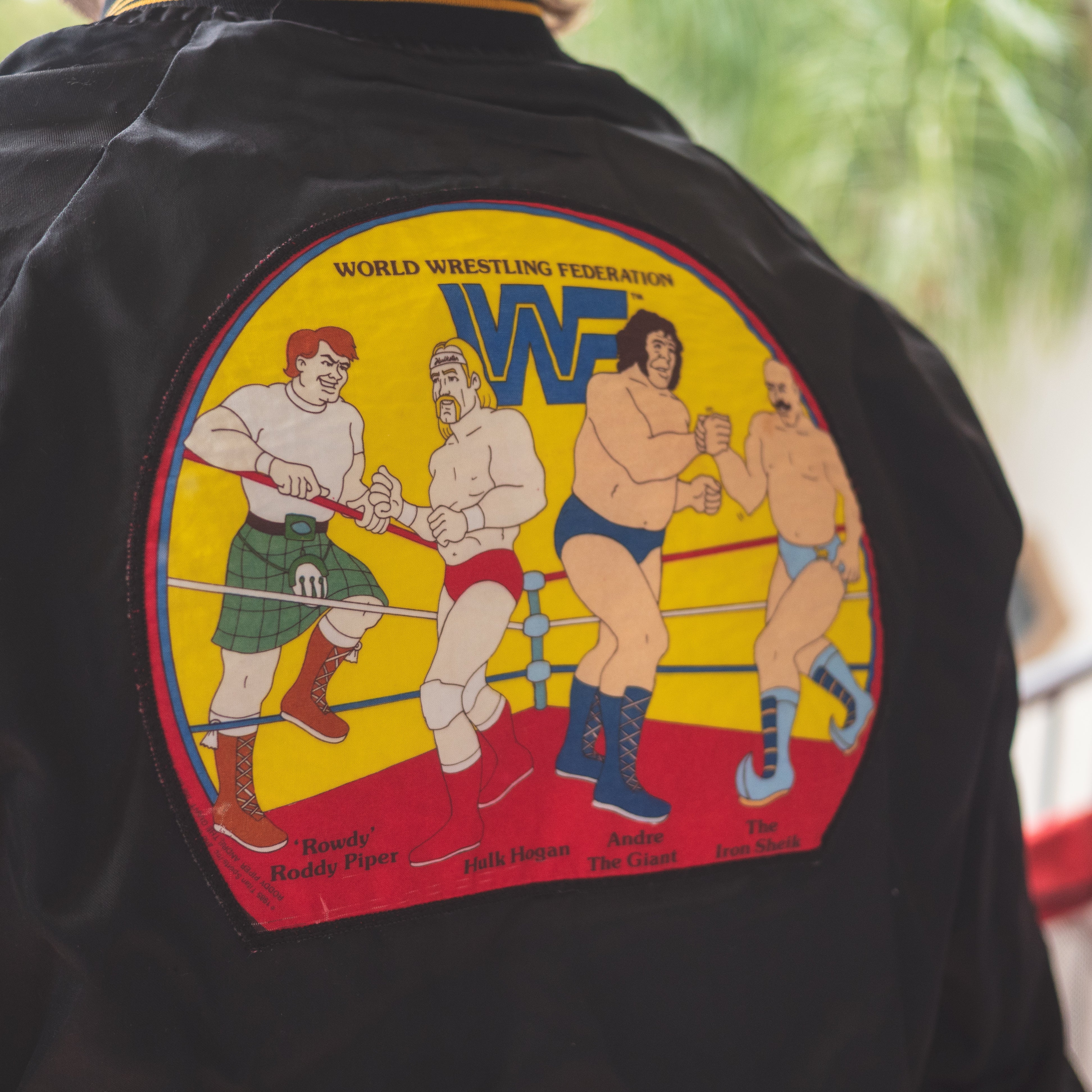 80s WWF Satin Jacket - Quiet Neighbor